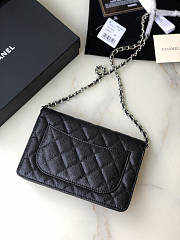 Chanel Wallet On Chain Caviar Black Silver 19x12x13cm - 4