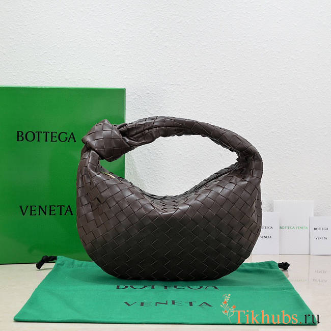 Bottega Veneta Teen Jodie Shoulder Bag Brown 36x21x13cm - 1