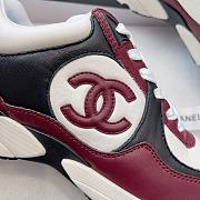 Chanel Trainers Calfskin Light Burgundy Sneakers - 5