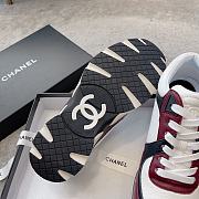 Chanel Trainers Calfskin Light Burgundy Sneakers - 4