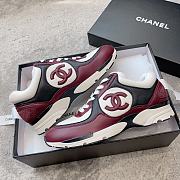 Chanel Trainers Calfskin Light Burgundy Sneakers - 2