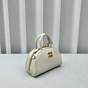 Miumiu Leather Bag With Handle White 18x11.5x8cm - 3