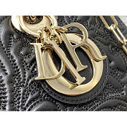 Dior Lady D-joy Black Lambskin with Ornamental 26 x 13.5 x 5 cm - 2