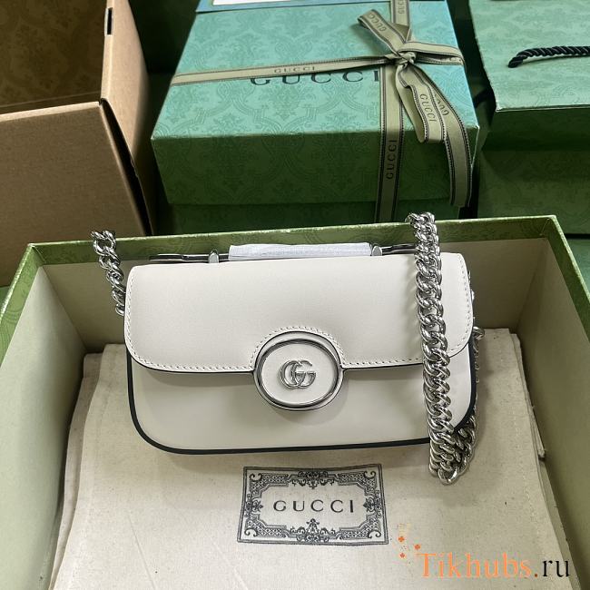 Gucci Petite GG Super Mini Bag White 18.5x10x4cm - 1