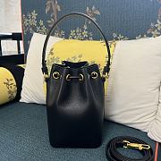 Valentino Mini Vlogo Signature Bucket Bag Nappa Leather Black 12x18x10cm - 3