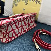 Valentino Garavani Shoulder Bag Iconographe Canvas Red 26x17x9cm - 4