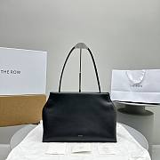 The Row Sienna Leather Shoulder Bag Black 36x14x24cm - 1