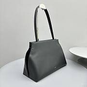 The Row Sienna Leather Shoulder Bag Black 36x14x24cm - 5