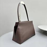 The Row Sienna Leather Shoulder Bag Wine 36x14x24cm - 6