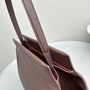 The Row Sienna Leather Shoulder Bag Wine 36x14x24cm - 3