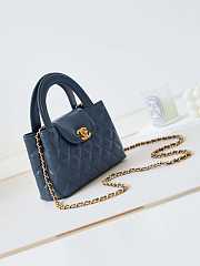 Chanel Mini Kelly Navy Blue 13x19x7cm - 4