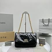 Balenciaga Monaco Small Chain Bag Black Gold Hardware 27.9x18x9.9cm - 1