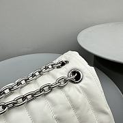 Balenciaga Monaco Medium Chain Bag Off White Silver 32.5x22x9.9cm - 2