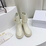 Dior Empreinte Ankle Boot White Calfskin and Rubber - 4