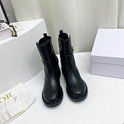 Dior Empreinte Ankle Boot Black Calfskin and Rubber - 4