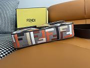 Fendi Baguette Multicolour Canvas Bag With FF Embroidery 27x15x6cm - 6