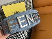 Fendi Fendigraphy Small Light Blue Denim Bag 29x24.5x10cm - 5