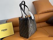 Fendi Origami Medium Brown Fabric Bag 27x27x16.5cm - 6