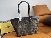 Fendi Origami Medium Brown Fabric Bag 27x27x16.5cm - 3