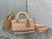 Dior Lady Small Lady D-joy Beige Patent Bag 22x12x6cm - 1