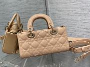 Dior Lady Small Lady D-joy Beige Patent Bag 22x12x6cm - 2