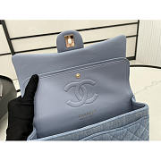 Chanel Classic Flap Bag Blue Denim 25cm - 6