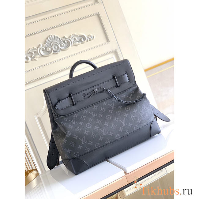 Louis Vuitton Steamer Bag Monogram Eclipse Canvas PM 38x39x15cm - 1