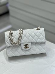 Chanel Flap Bag White Caviar Light Gold Hardware 23cm - 1