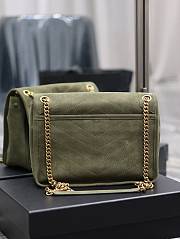 YSL Niki Shoulder Bag Green Suede 28x20x8cm - 3