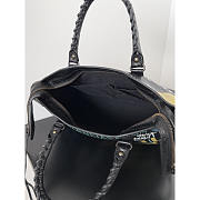 Balenciaga Agneau Graffiti Classic Hardware S City Handbag Black 30x20x10cm - 6