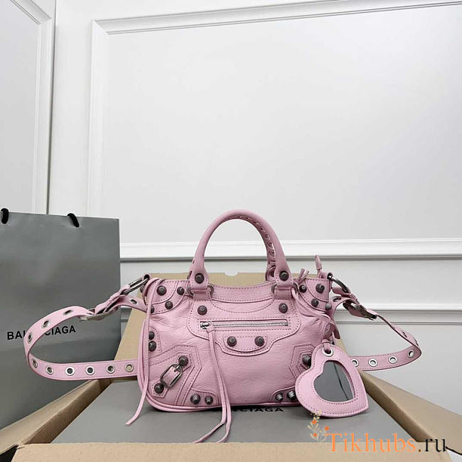 Balenciaga Neo Cagole XS Handbag in Light Pink 26x18x13cm - 1