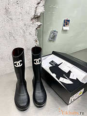 Chanel Rain Black Boots - 5