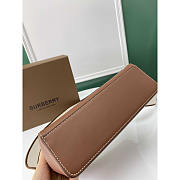 Burberry Note Brown Topstitch Leather Crossbody Bag 25x8.5x18cm - 6