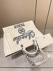 Chanel 23P Shopping Tote Deauville White Ecru 30x50x22cm - 6