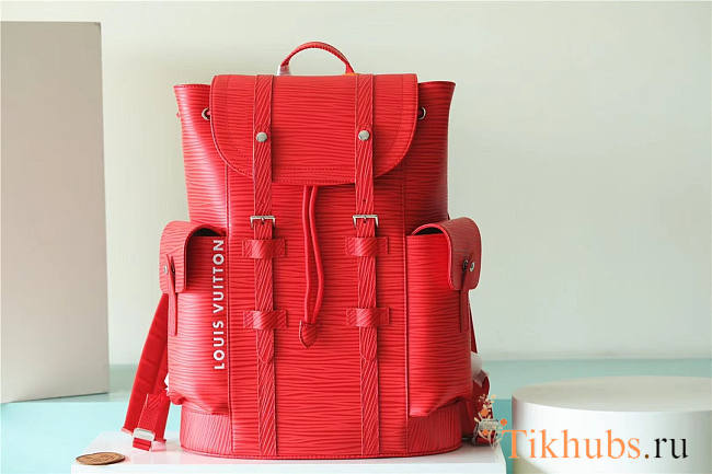 Louis Vuitton LV Christopher MM Vermillion Red 38 x 44 x 21 cm - 1