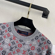 Louis Vuitton LV Multicolor Monogram Jacquard Pullover Gris - 3