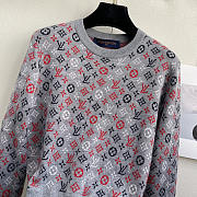 Louis Vuitton LV Multicolor Monogram Jacquard Pullover Gris - 2