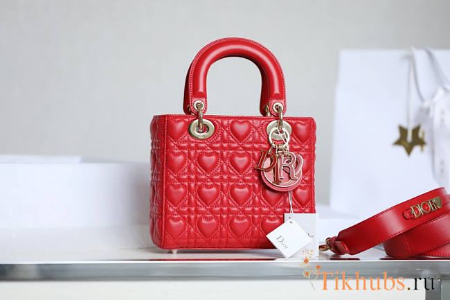 Dior Small Lady Red Heart 20cm - 1