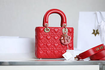 Dior Small Lady Red Heart 20cm