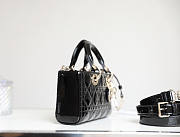 Dior Small Lady D-Joy Bag Black Patent Cannage 22 x 12 x 6 cm - 4