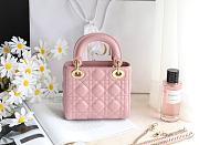 Dior Mini Lady Bag Pink 17x15x7cm - 5