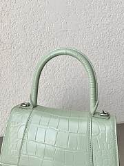 Balenciaga Hourglass Crocodile Light Green 23x10x24cm - 5