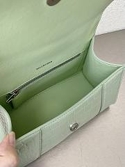 Balenciaga Hourglass Crocodile Light Green 23x10x24cm - 3