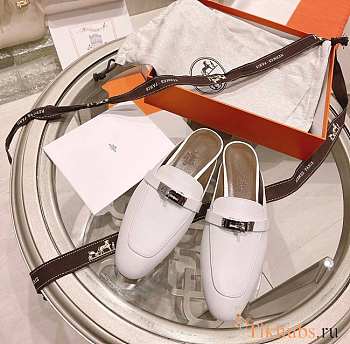 Hermes Oz Mule 'Blanc' White