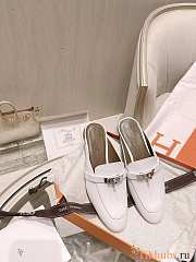 Hermes Oz Mule 'Blanc' White - 3