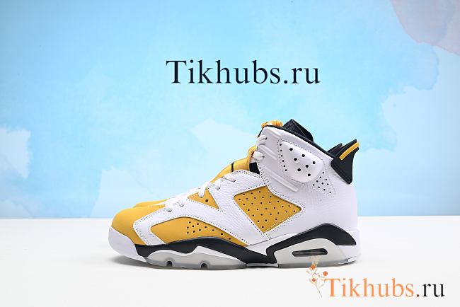 Air Jordan 6 Yellow Ochre White Black Sneaker - 1