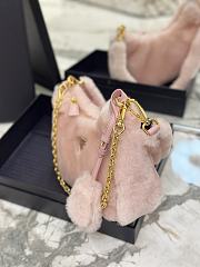 Prada Re-Edition Shearling Mini Bag Pink 22x18x6cm - 3