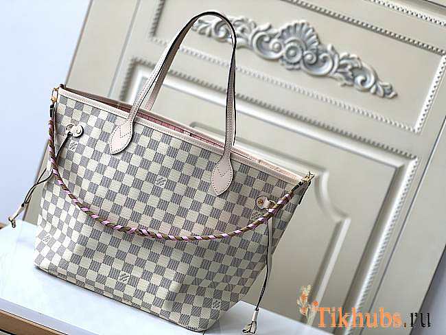 LV Neverfull Damier Azur White 780680 Size 32 x 29 x 17 cm - 1