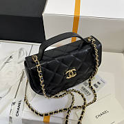 Chanel Flap Bag Black Lambskin Gold 19x11x3.5cm - 6