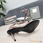 Tom Ford Padlock Pink Leather Sandals Heels 10.5cm - 3